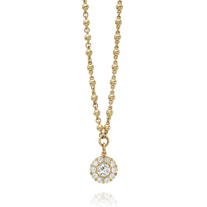 Single Stone 18k Yellow Gold Talia Diamond Drop Necklace