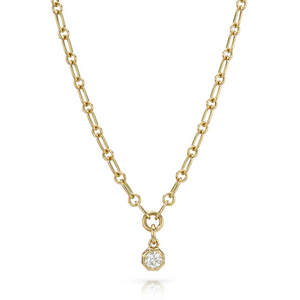 Single Stone 18k Gold Lola  OEC Diamond Drop Necklace