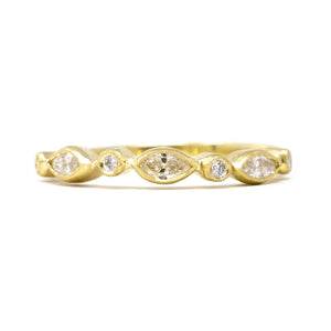 Jennifer Dawes 14k yellow gold marquis diamond band .33tw