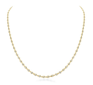 Sabrina 14k yellow gold thin diamond by the yard necklace