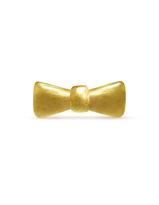 Howl 18k yellow gold four sided Bow Tie ring sz 7