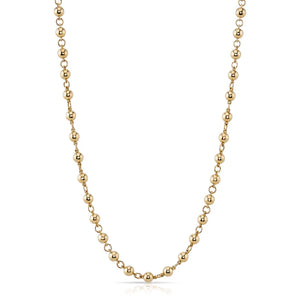 Single Stone 18k Gold 5mm Mirella Chain