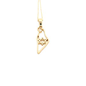 Sabrina 14k yellow gold diamond Star of David necklace