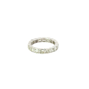 Ylang Ylang 18k white gold bezel set radiant diamond band 2.78tw