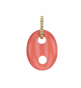 Jenna Blake 18k Gold Coral Mariner Link Charm