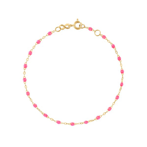 Gigi Clozeau 18k yellow gold Classic Gigi Pink bracelet 6.7"