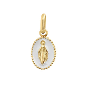 Gigi Clozeau 18k yellow gold White Madone pendant