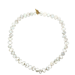 Erica  Courtney 18k yellow gold Keshi pearl necklace