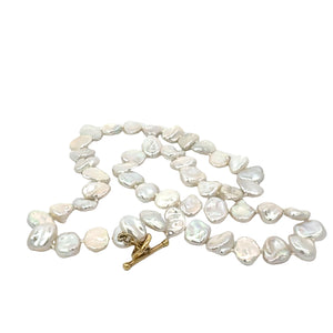 Erica  Courtney 18k yellow gold Keshi pearl necklace